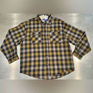 Men’s SmithsWorkwear Long Sleeve 2 Pocket Flannel Shirt With Pen-Slot Warm Olive